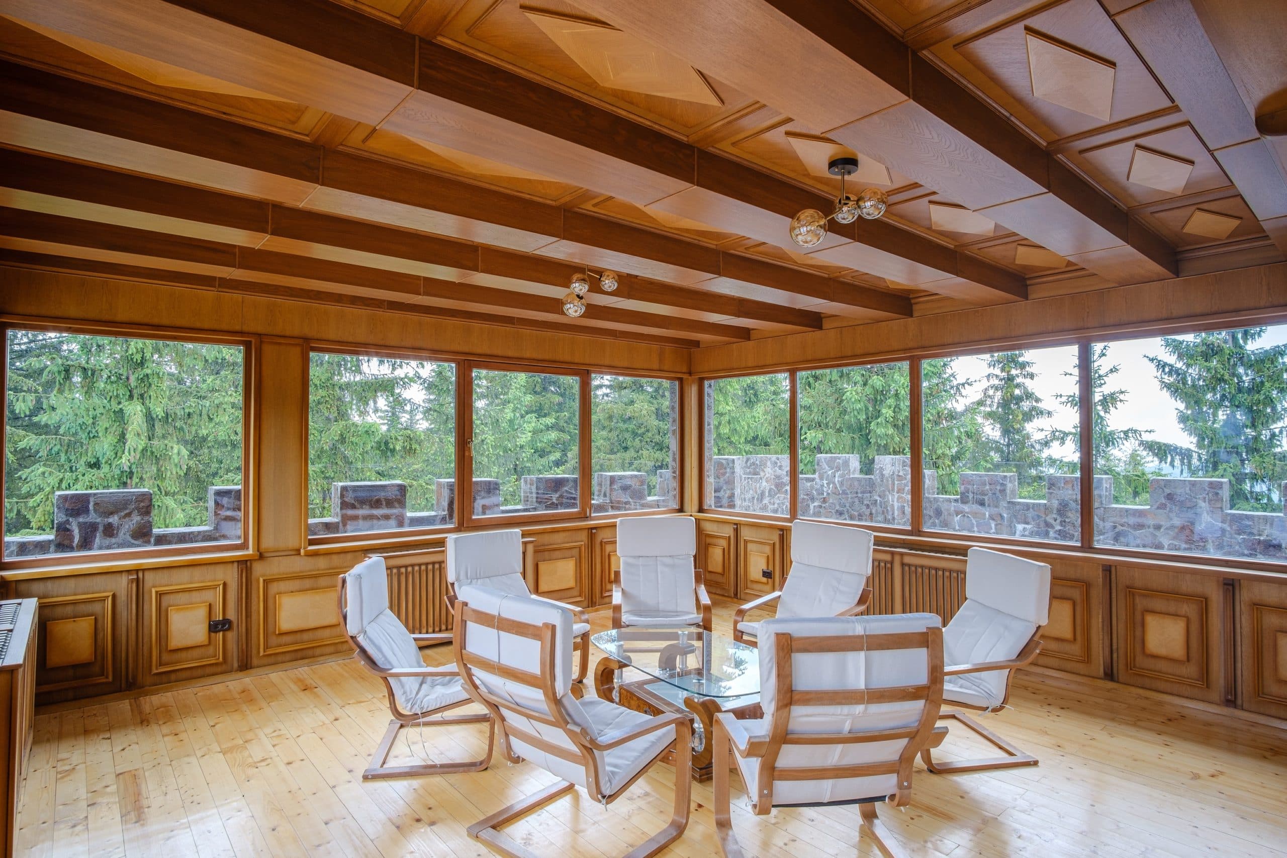 Terasa panoramica cu brazi